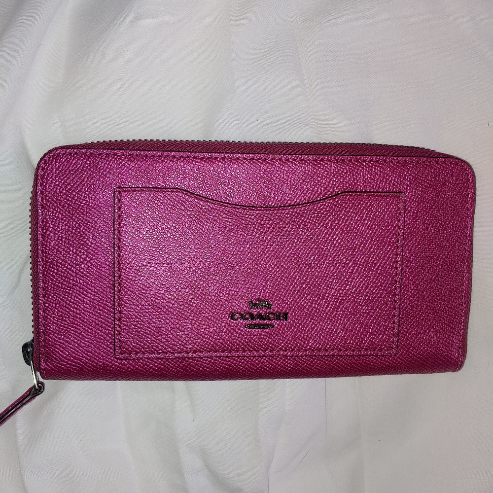 Coach zippered wallet